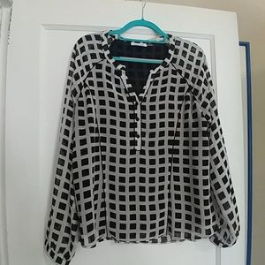 Calvin Klein blouse with sheer sleeves